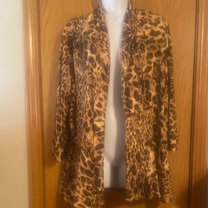 Slinky Brand Leopard Print Jacket size XL